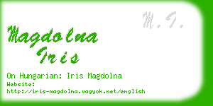 magdolna iris business card